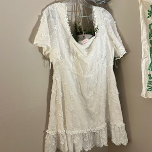Showpo. White Square Neck dress